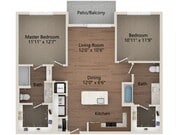 Floor plans are artist’s rendering. All dimensions are approximate. Actual product and specifications may vary in dimension or detail. Not all features are available in every apartment. Prices and availability are subject to change.