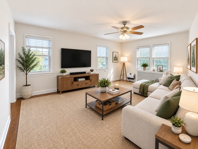 Bright living room space.