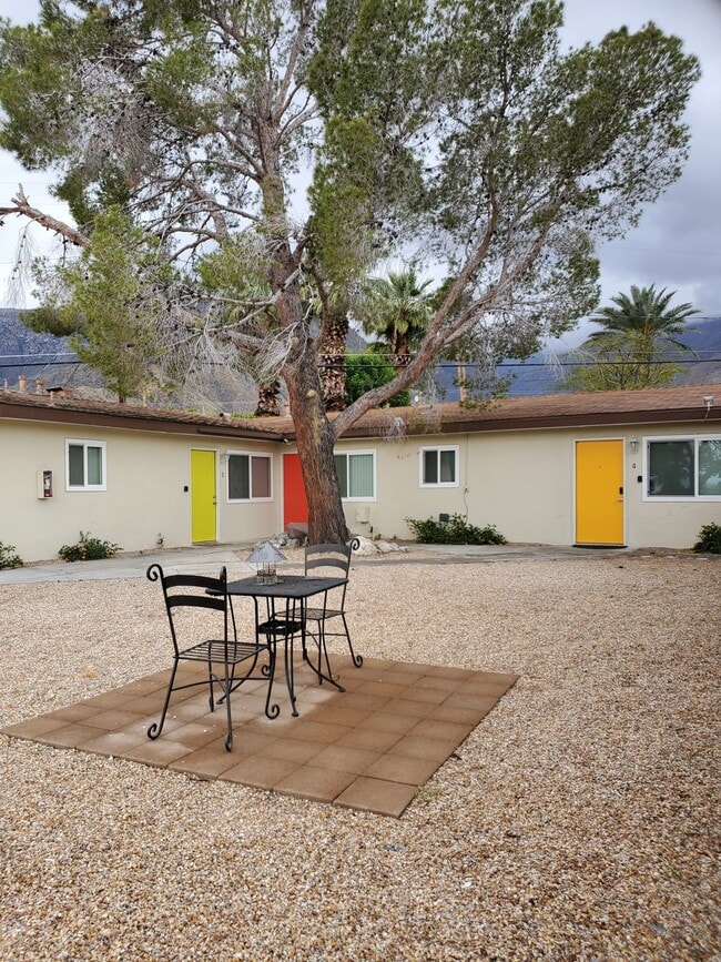 Entry landscaping to 4-unit garden apartments. - The Junipero Palm Springs