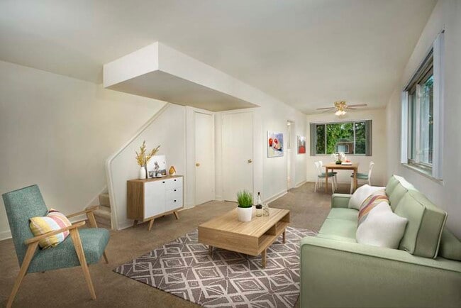 Two-level townhomes at Northwest Park Apartments in Silver Spring, MD