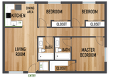 D1 Tres habitaciones