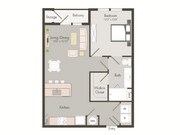 A2B | 1 bed 1 bath | 737 sq ft