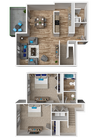 Explore the elegant design of this duplex apartment, blending style with functionality.