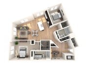 2 BR and Den