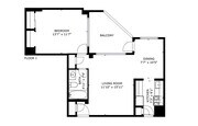 Marlow Towers 1 BD 1 BA + Balcony 600 sq ft