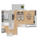 Apple | 1x1 | 762 sf