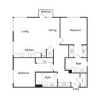 B3A | 2 bed 2 bath | 1,084 sq. ft.