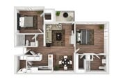 2 Bedroom | 2 Bath | 1155 SF (Attached Garage Available)