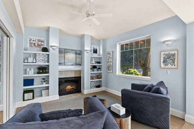 Relax and recharge by the warm fireplace in Alder Court’s inviting lounge.