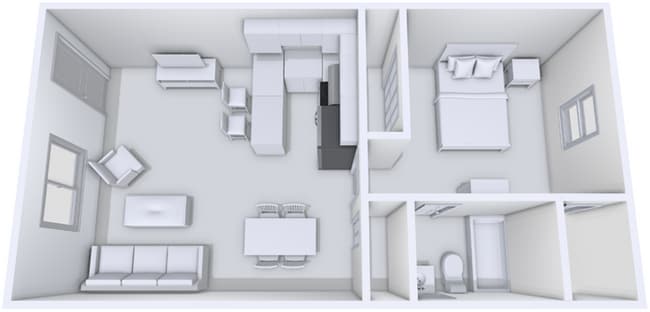 Photo - ! Bedroom 1 Bath Apartment for Rent Unidad Apt #62