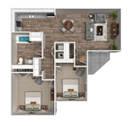 Two Bedroom One Bathroom