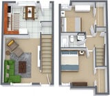 2BR, 1BA - 916 SF