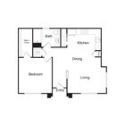 A7 | 1 bed 1 bath | 748 sq. ft.