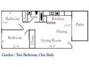 2BR/1BA