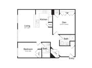 1-Bedroom 2-Bathroom | 1,105 sqft