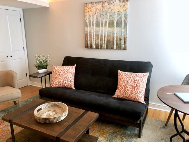 Couch pulls out to sleep guests - 37 Hiawassee St Unit E104