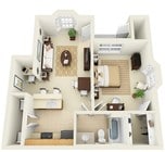 1BR/1BA