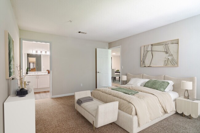 Bedroom with Attached Bathroom - Sugar Mill Apartments