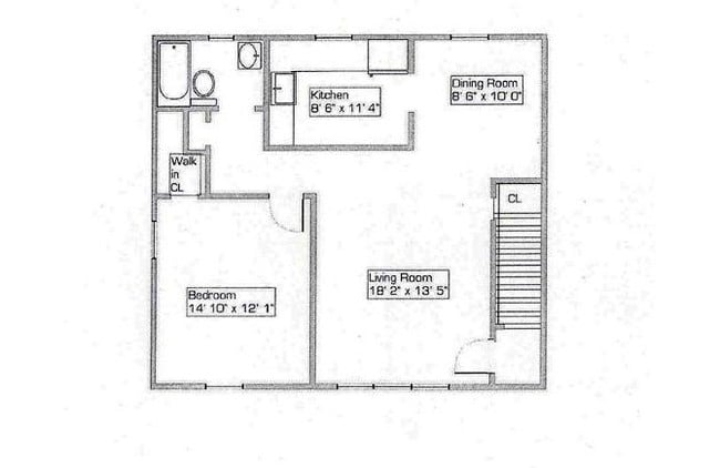 Floor Plan 1bd - Middlesex Village Apartments