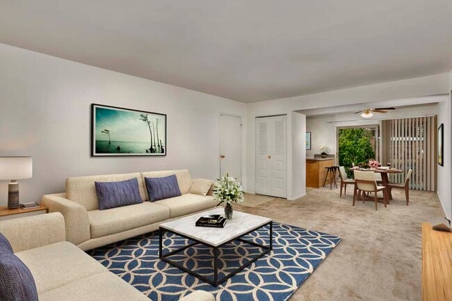 Spacious living and dining area at Chestnut Hill Apartments in Temple Hills. MD