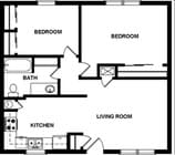 2BR/1BA