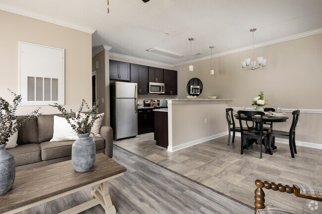 2BR, 2BA - 1,139SF Living Room / Kitchen
