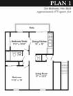 Plan 1 - 2 bed, 1 bath