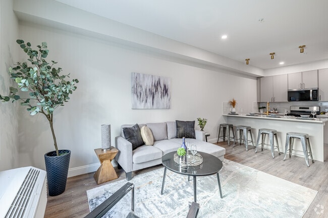 1BR, 1BA - 780SF - Living Room - Lakeview Apartments