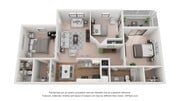A photo of our 3x2 floor plan, The Pinehurst.