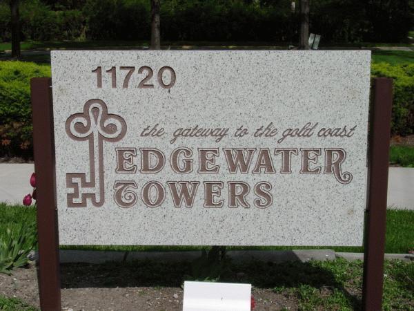 Letrero en Edgewater Drive - Edgewater Towers Condominiums
