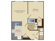 One Bedroom One Bath (634 SF)