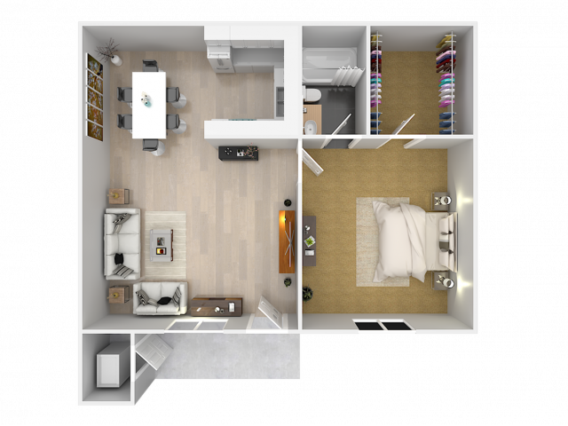 1 Bedroom 1 Bath - One Bedroom / One Bath