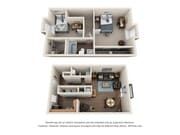 2 Bed 1.5 Bath TH-DLX