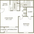 1BR/1BA