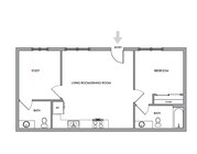 2D Floor Plan Rendering - Two-Bedroom, Two-Bathroom | Option 1