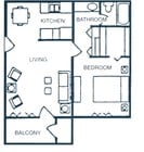 1BR/1BA