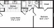 1BR/1BA