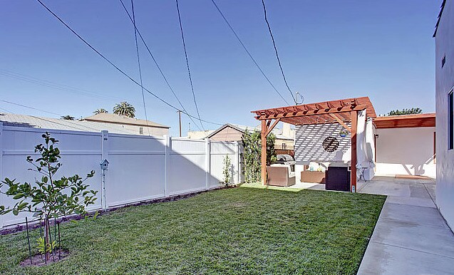 Backyard with gazebo and patio furniture - 2315 S Cochran Ave
