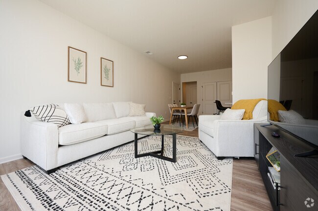 Floor Plan A - 2 BR, 2 BA - 1100 SF. Living room.