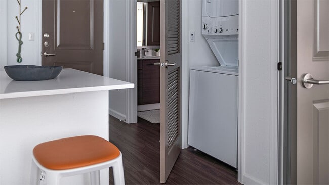 Apartment in-home washer and dryer.