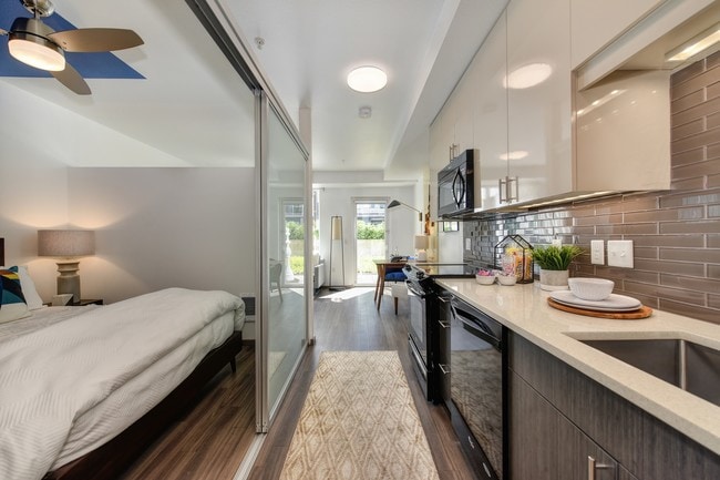 Bedroom and Kitchen