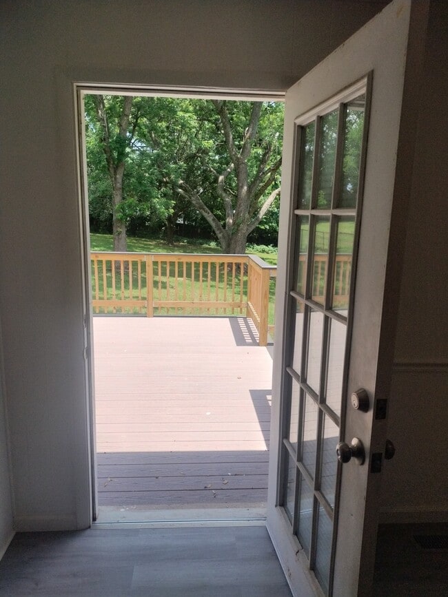 Exit to new deck from kitchen