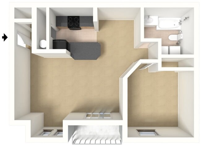 Cross Court - 1B1B - 732 Sq Ft - Scoter 3D.jpg - Greens at Cross Court