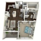 Franklin - A6 floor plan Hardy Yards Apartment Homes