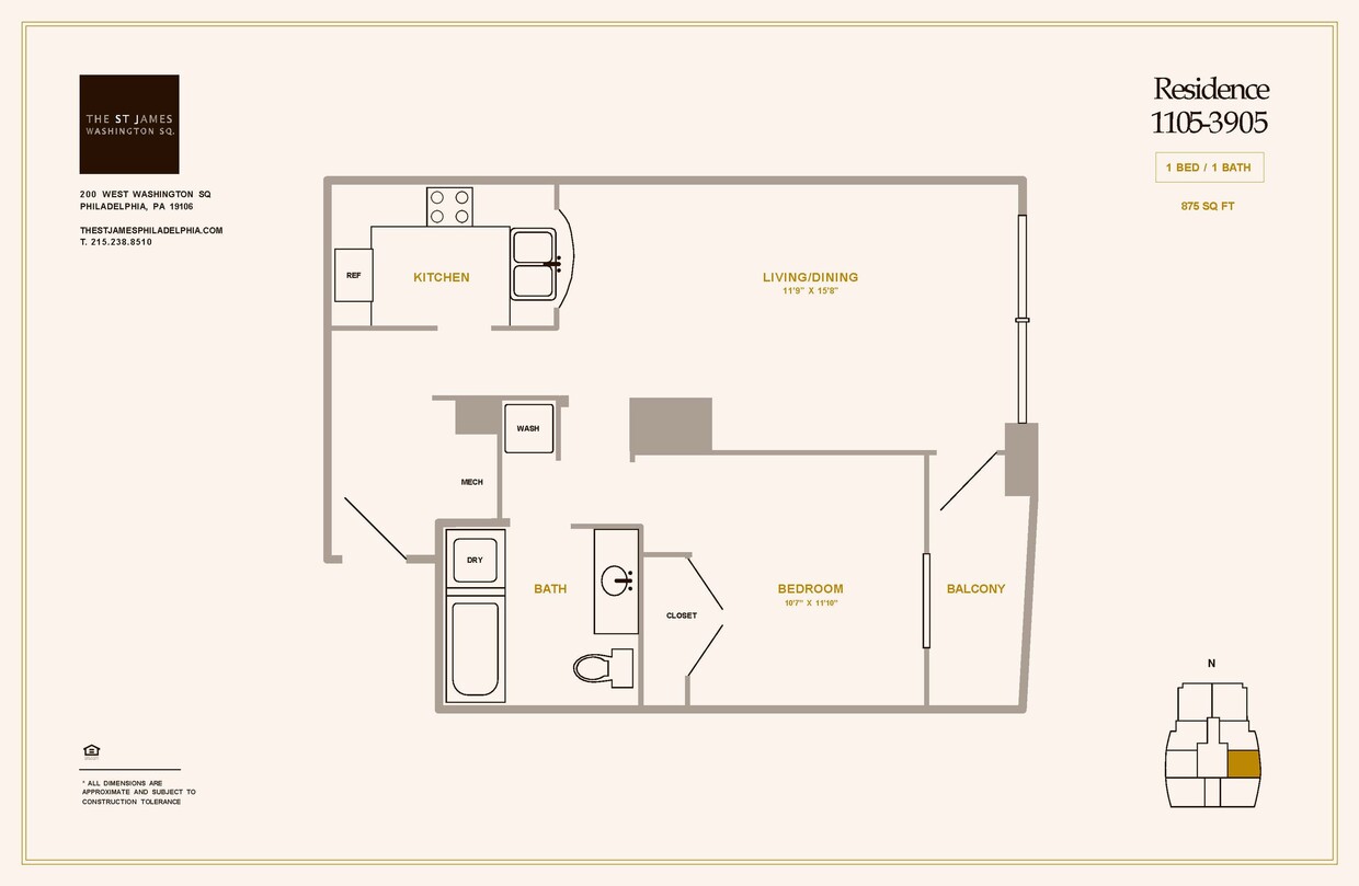1 Bed 1 Bath A1 - 1 Bed 1 Bath A1