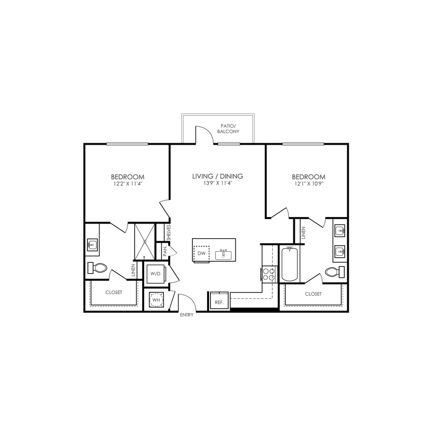 Floor Plan - B1- 2x2