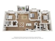 Three Bedroom floor plan