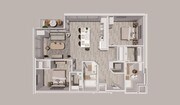 720 EW - 3D Marketing Plans - unit D1 - top view
