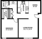 1BR/1BA