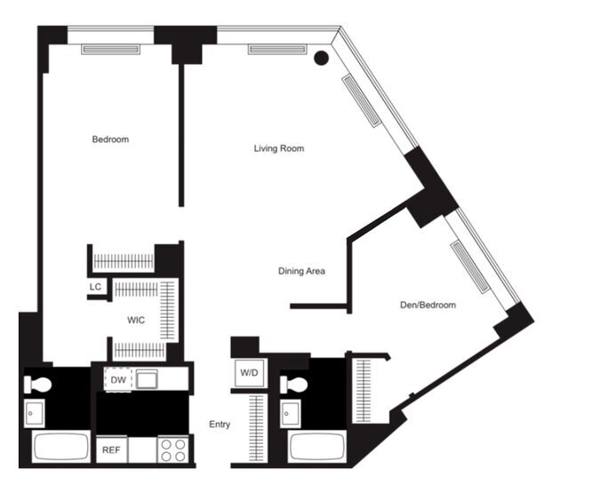 Floor Plan - 2 Bedroom / 2 Bathroom